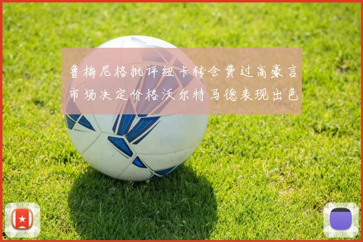 鲁梅尼格批评纽卡转会费过高豪言市场决定价格沃尔特马德表现出色